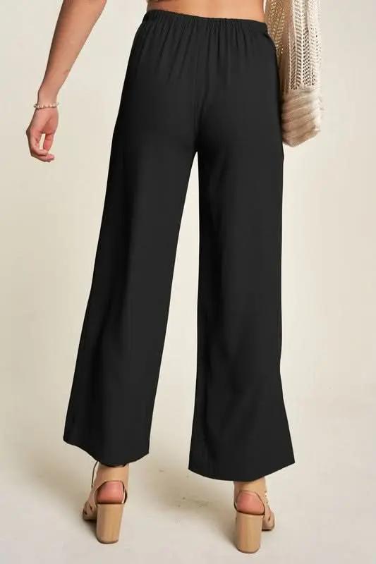 Davi & Dani Chic Wide-Leg Trousers - Love Salve